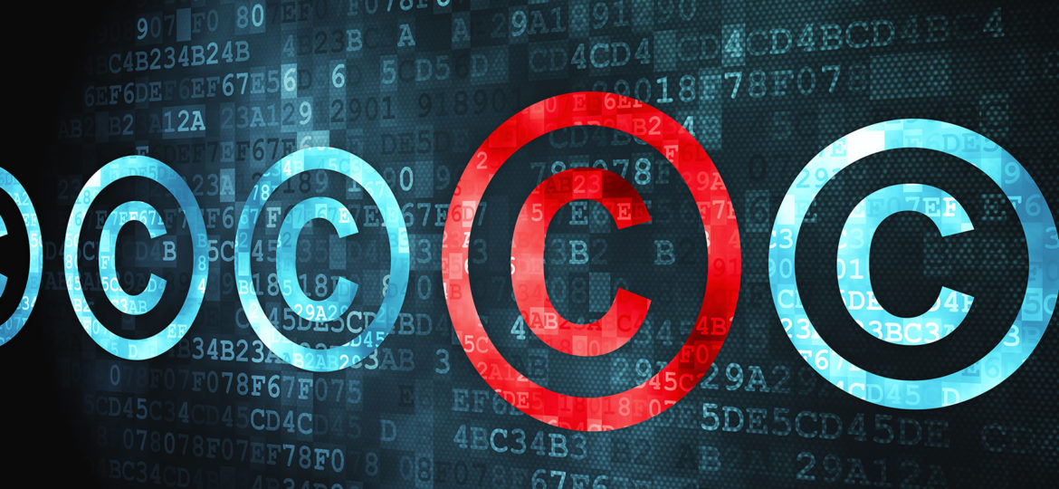 Law concept: Copyright on digital background